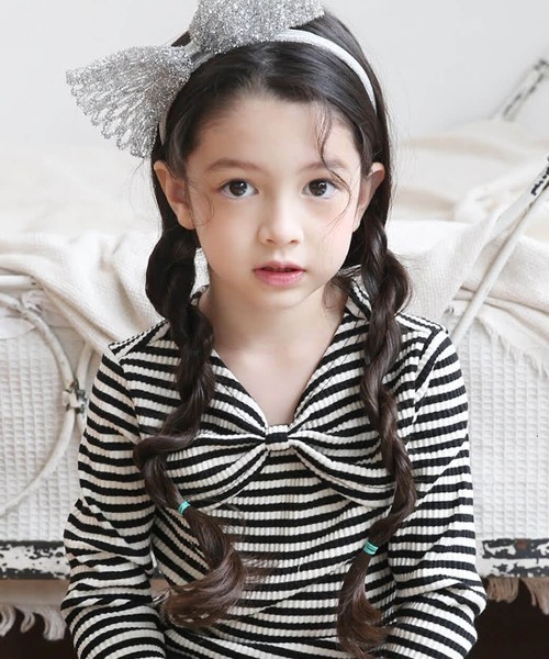 riu Ribbon barrette ヘアアクセサリー ブラック - ヘアアクセサリー