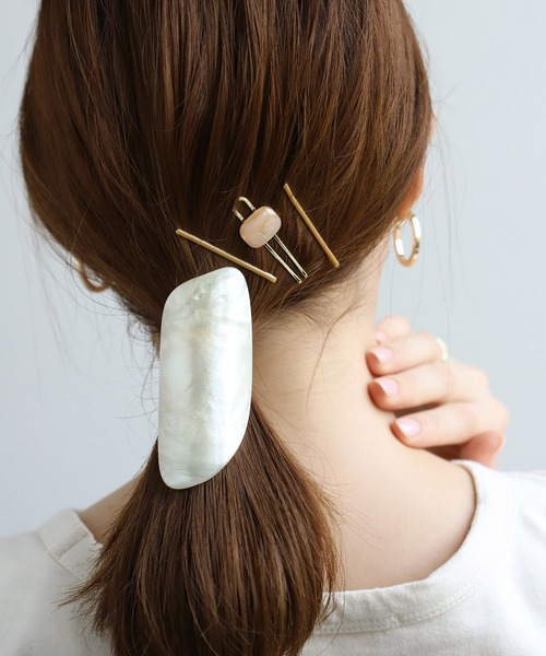 アネモネ ヘアアクセ ヘアピン ヘアバトン - ヘアアクセサリー