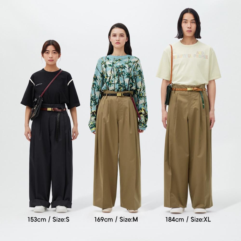 GU タックワイドパンツ beautiful people Mサイズ タグ付き - スラックス