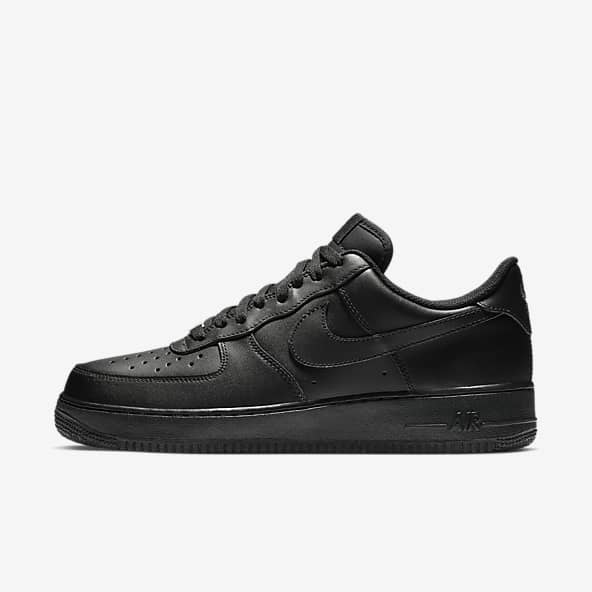 Black Air Force 1 Shoes. Nike JP