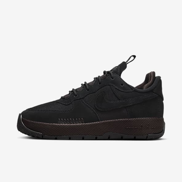 Black Air Force 1 Shoes. Nike JP