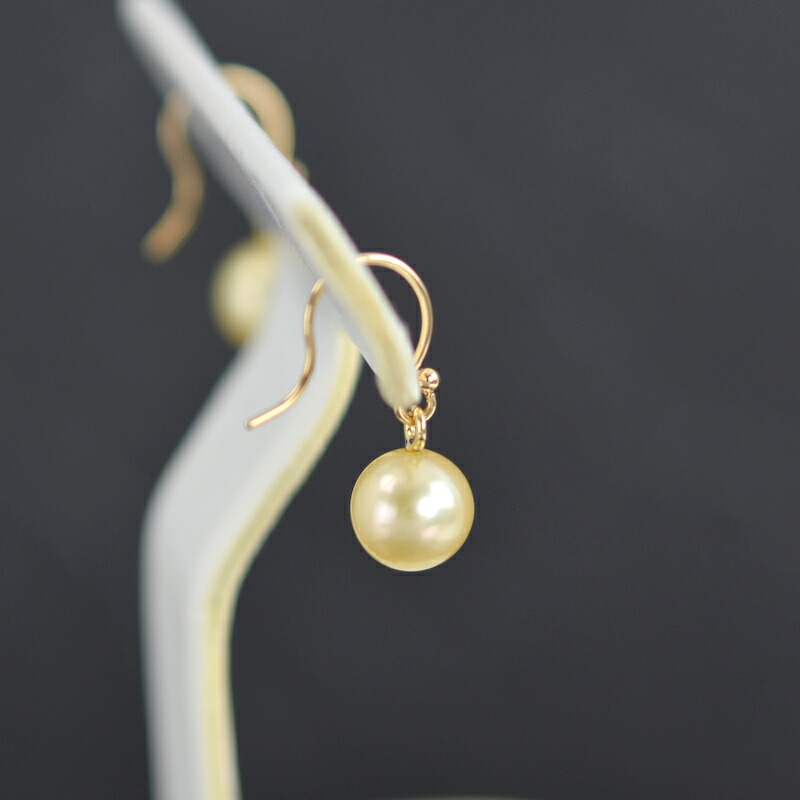 楽天市場】イエローパール ピアス フック 18金 18k イエローゴールド