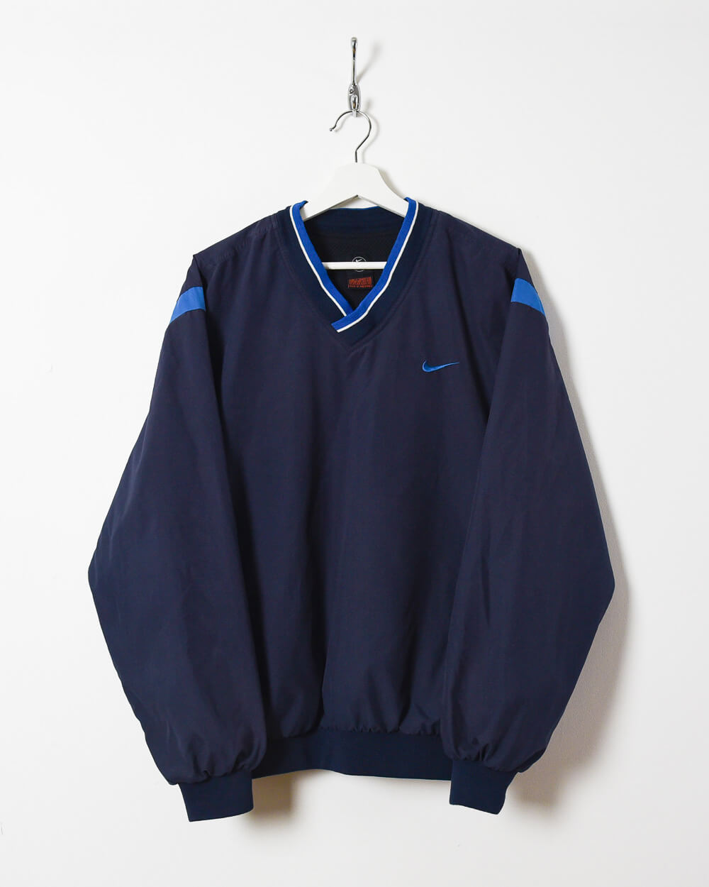 Vintage 00s Polyester Plain Navy Nike Golf Pullover Windbreaker