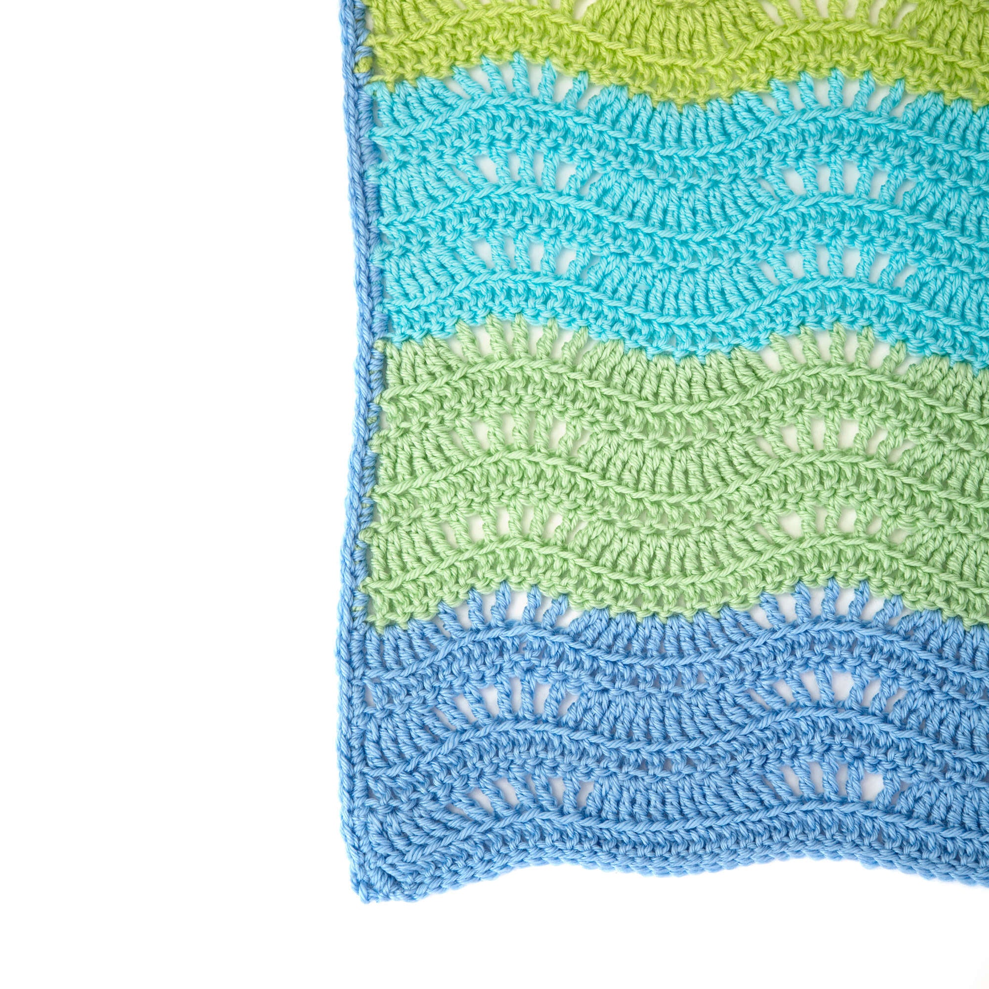 Free Red Heart Cool Breeze Baby Ripple Blanket Pattern