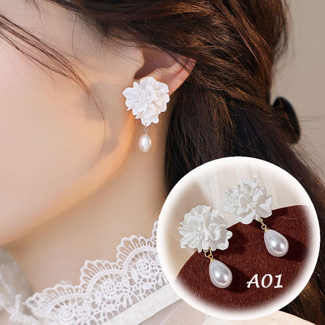 パール ピアス 可愛い 華やか - ピアス