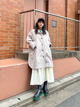 BLACK BY MOUSSYのトレンチコートを使った人気ファッション