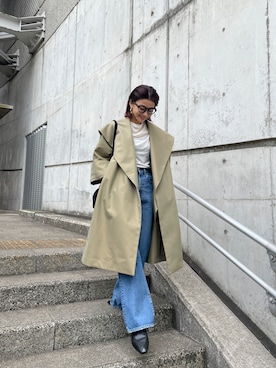 BLACK BY MOUSSYのトレンチコートを使った人気ファッション
