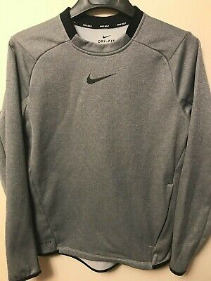 Nike Golf Dri-Fit Long Sleeve Therma Fit Wolf Grey Pullover Sweater Size Small | eBay