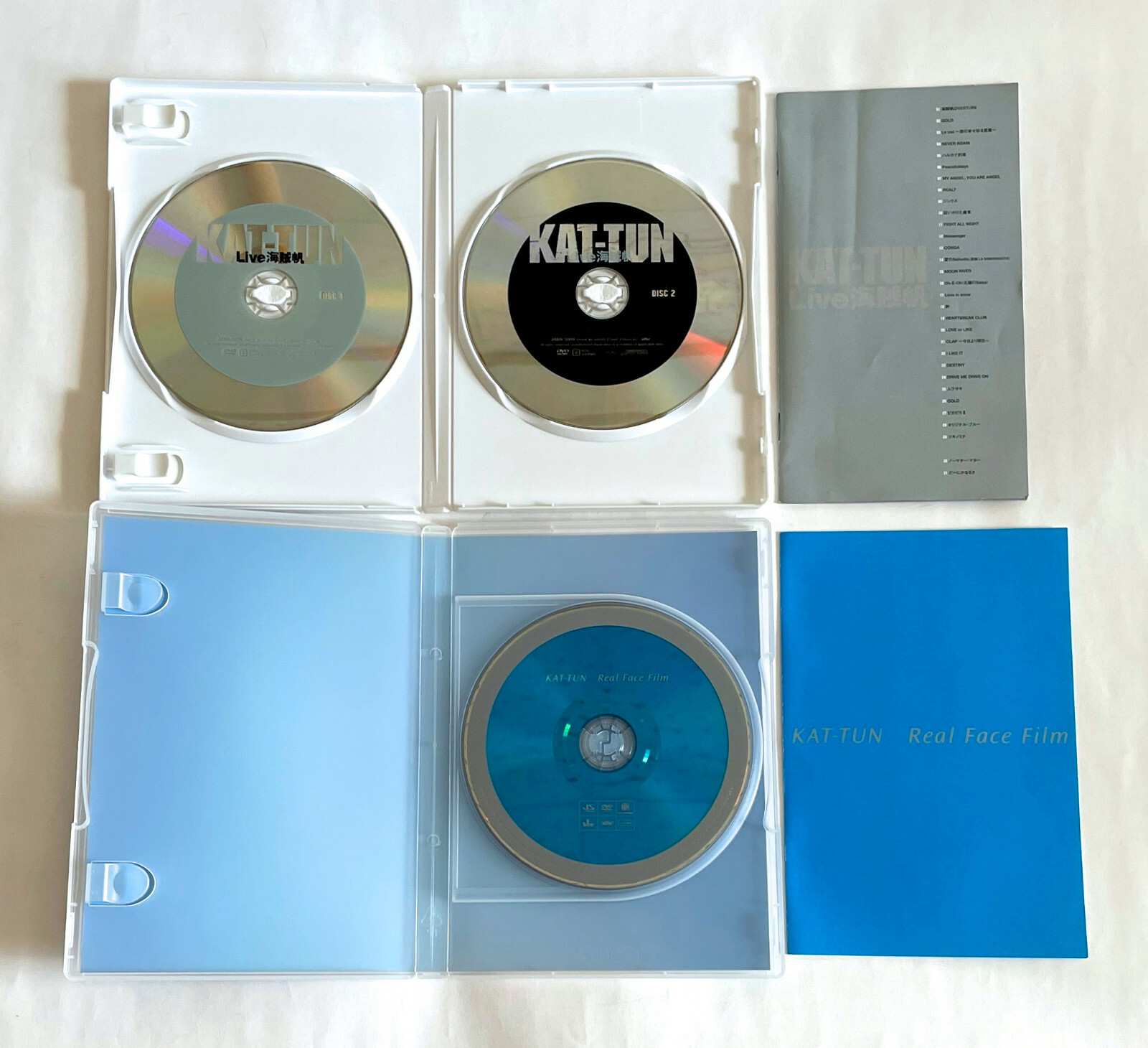KAT-TUN lot of 2 JAPAN DVD Live Kaizuokuban & Real Face Film KAMENASHI B01