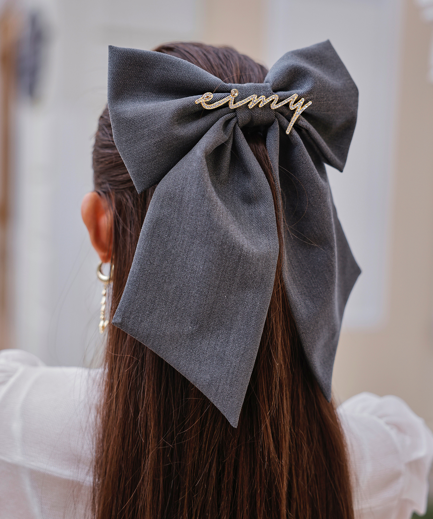 riu Ribbon barrette ヘアアクセサリー ブラック - ヘアアクセサリー