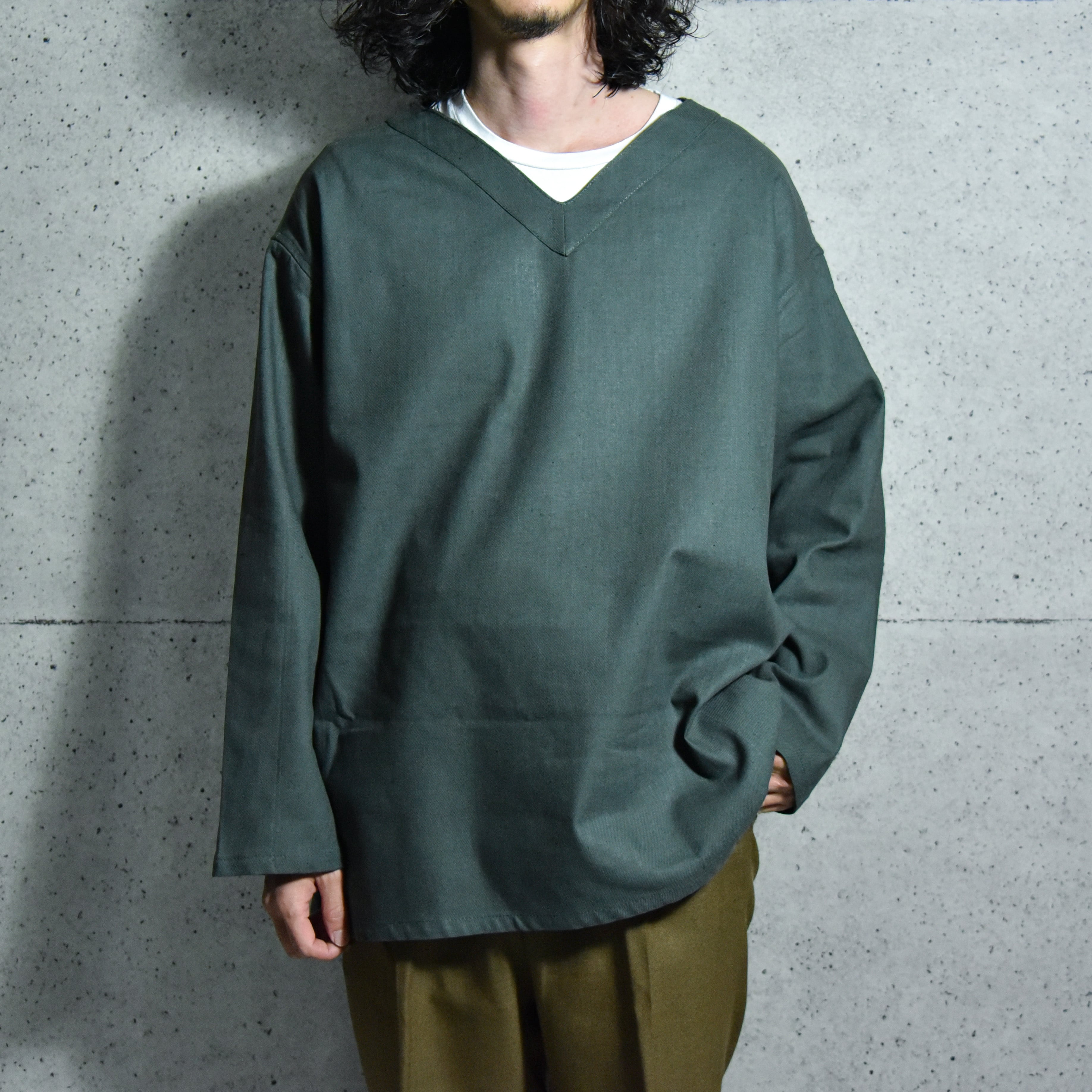 DEAD STOCK】Russian Army Sleeping Shirts V-neck ロシア軍 Vネック
