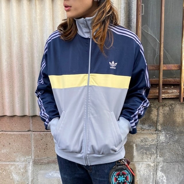 在原みゆ紀 4XL adidas アディダス トラックジャケット 青 白 ロゴ
