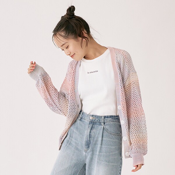 メッシュカーディガン インナーTシャツSET(S(140) マルチ): ジュニア