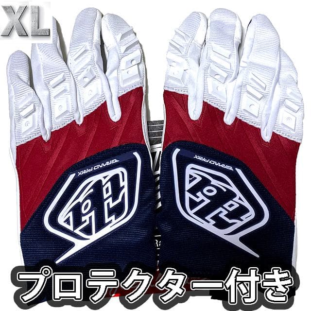 バイク グローブ トロイリー デザインズ プロテクター XLサイズ 白色