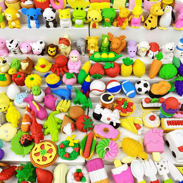 120個の鉛筆消しゴムノベルティコレクション消しゴムセットキュートで
