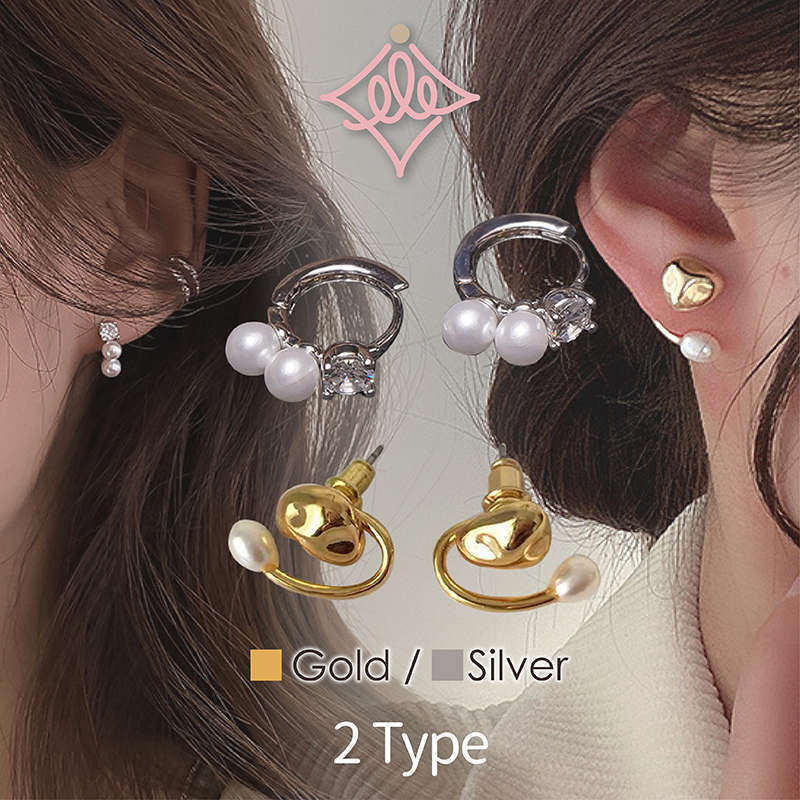 ピアス フープ パール 3連 レディース オフィス キラキラ イヤリング ジルコン フープピアス シンプル アクセサリー カジュアル おしゃれ メタル ビジュー 安い ナンパ モチーフ 大人 エレガント 人気 韓国 ファッション フェミニン