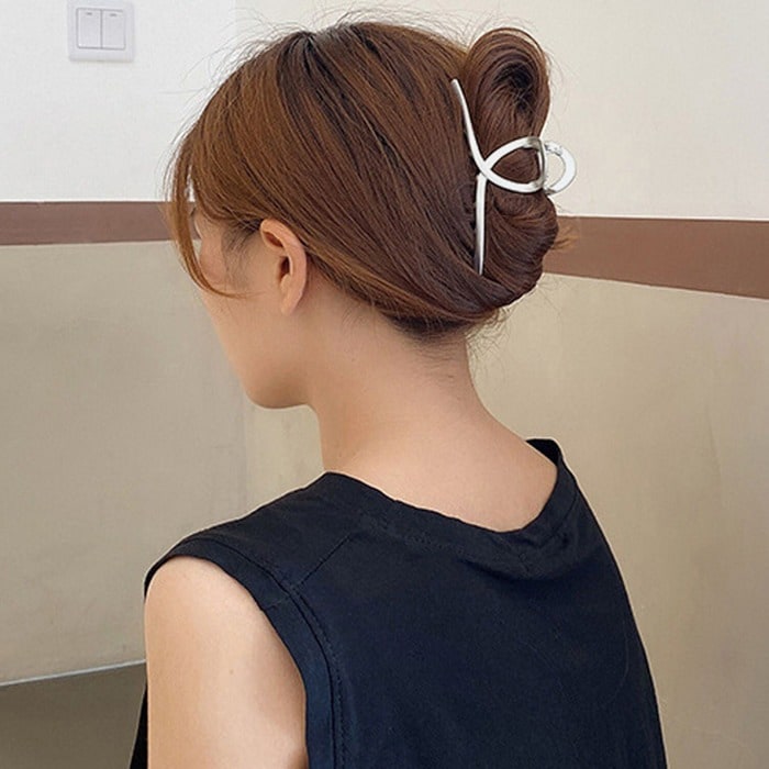 riu Ribbon barrette ヘアアクセサリー ブラック - ヘアアクセサリー