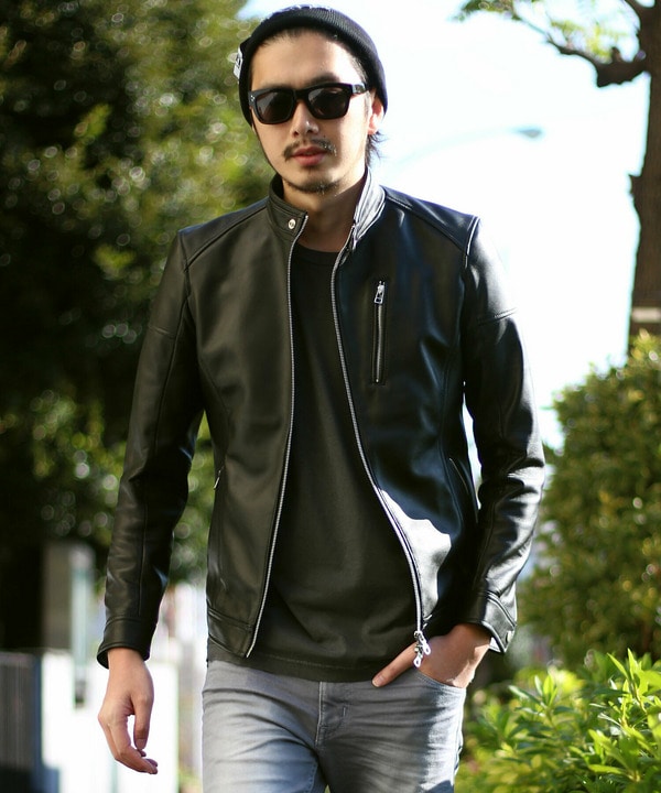 シングルライダースレザージャケット|メンズファッション通販 MEN'S BIGI ONLINE STORE (メンズビギ オンラインストア)