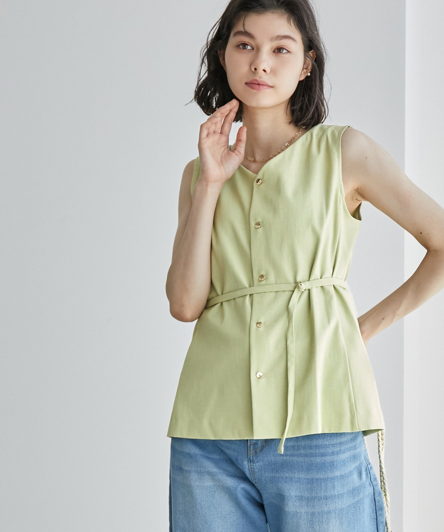 GU 女児ノースリーブセットアップ 140